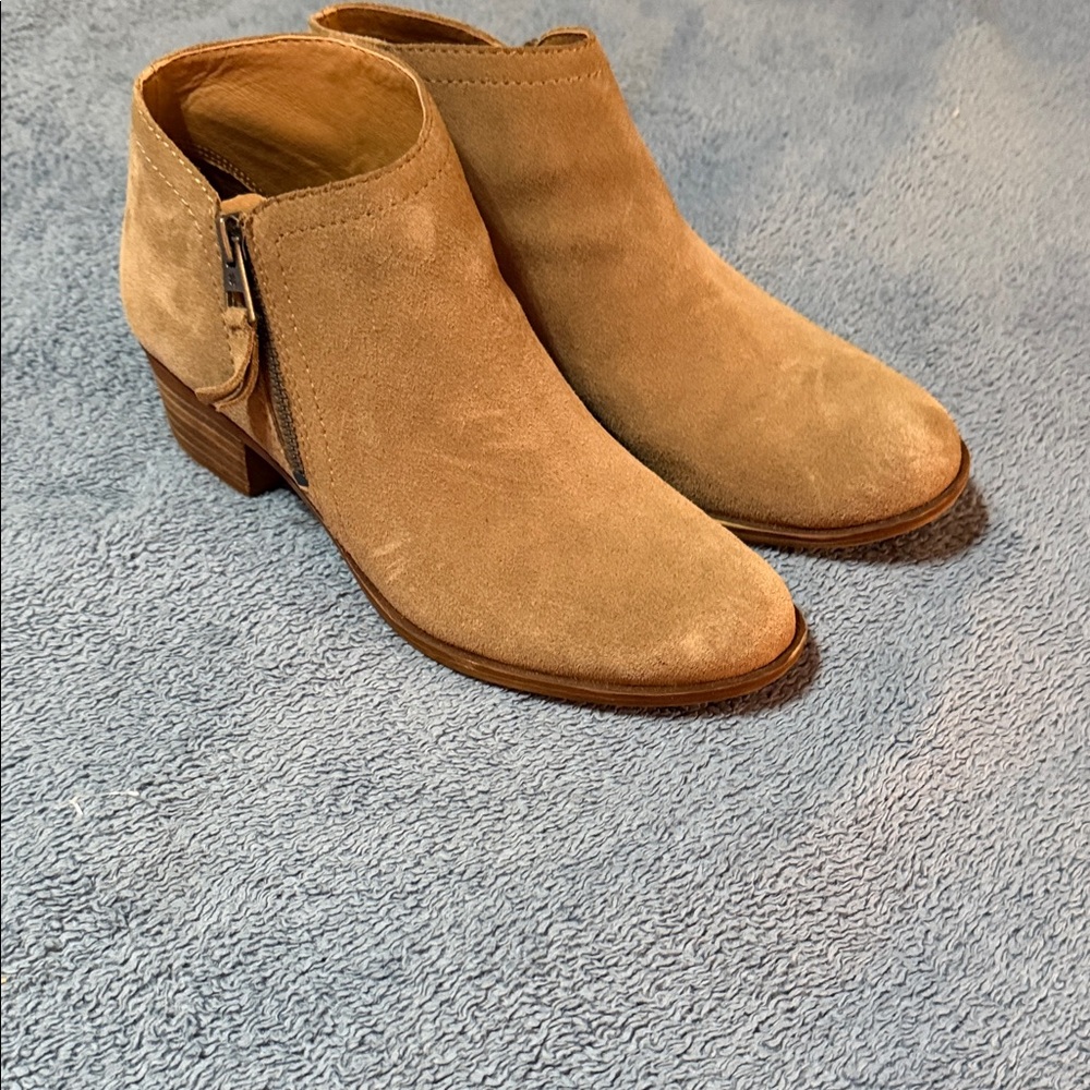 Lucky Brand Light Brown Suede Ankle Booties